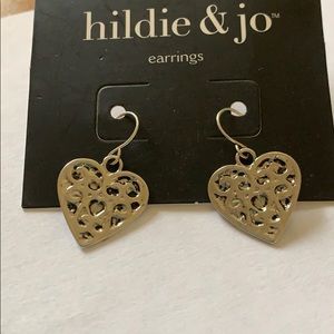 hildie & jo Jewelry - 3/$10 NWT silver black heart earrings hildie & jo Jewelry - 3/$10 NWT silver black heart earrings